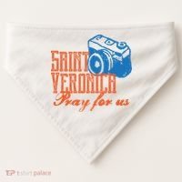 St Veronica Patron Saint Photography Photographers Catholic Cool Gift USA-Made Doggie Bandana thumb 0