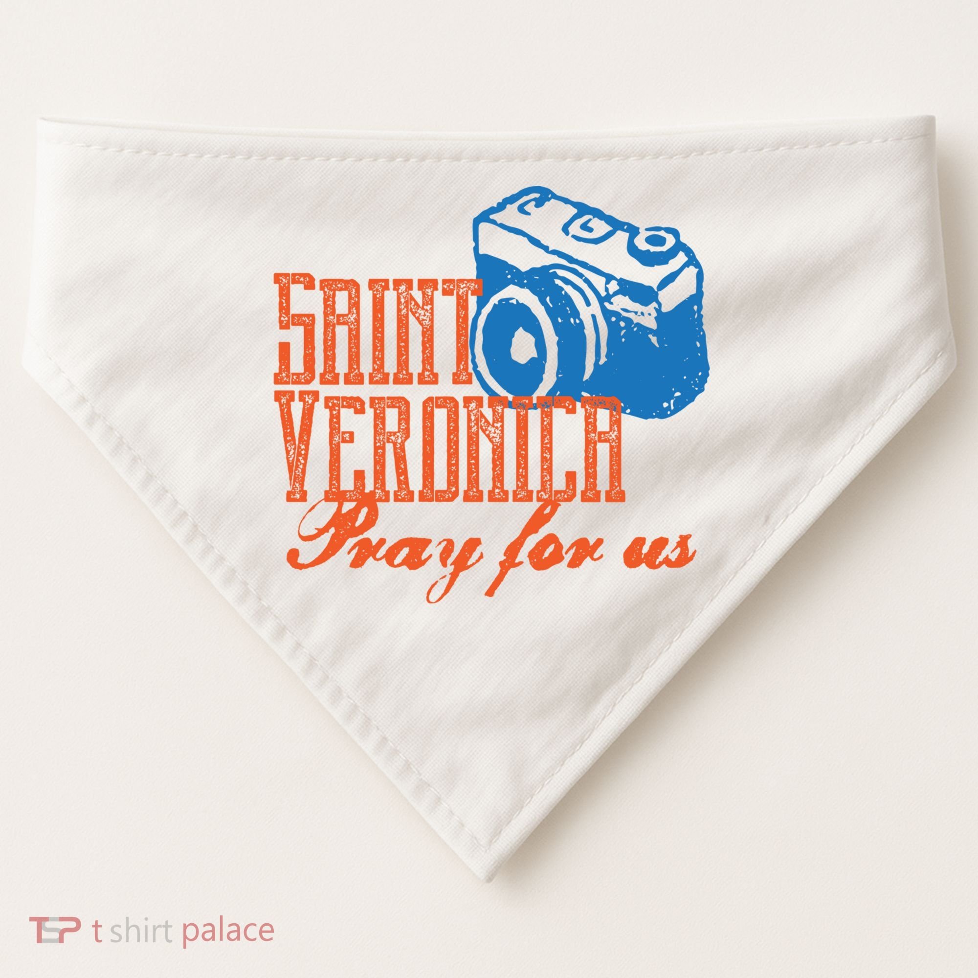 St Veronica Patron Saint Photography Photographers Catholic Cool Gift USA-Made Doggie Bandana