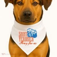 St Veronica Patron Saint Photography Photographers Catholic Cool Gift USA-Made Doggie Bandana thumb 1