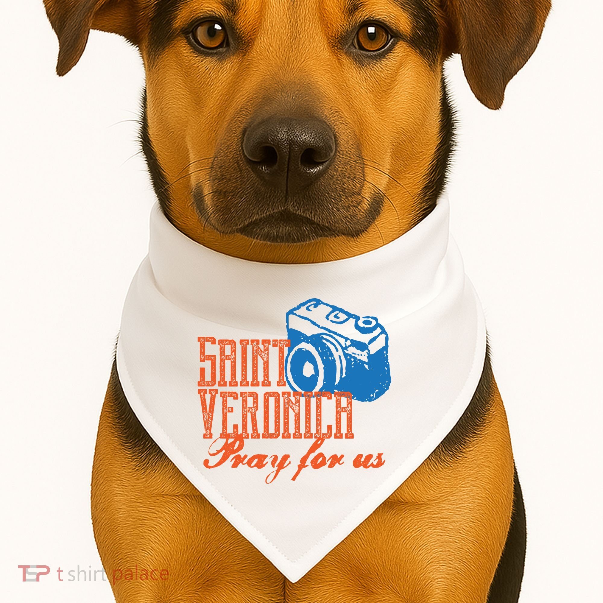 St Veronica Patron Saint Photography Photographers Catholic Cool Gift USA-Made Doggie Bandana