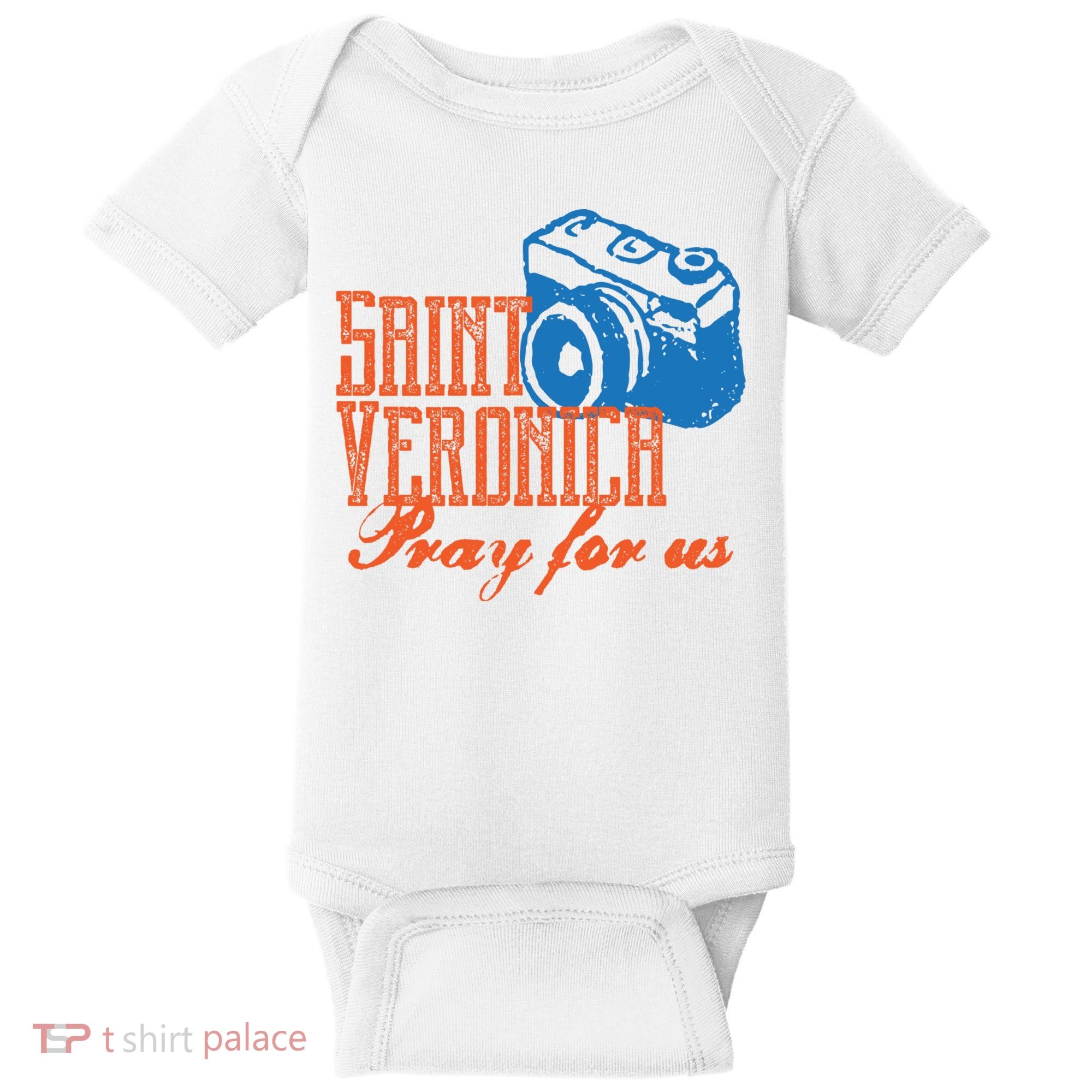 St Veronica Patron Saint Photography Photographers Catholic Cool Gift Baby Bodysuit