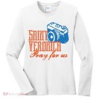 St Veronica Patron Saint Photography Photographers Catholic Cool Gift Women's Long Sleeve Shirt thumb 0