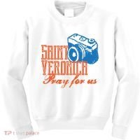 St Veronica Patron Saint Photography Photographers Catholic Cool Gift Kids Sweatshirt thumb 0