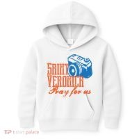 St Veronica Patron Saint Photography Photographers Catholic Cool Gift Kids Hoodie thumb 0