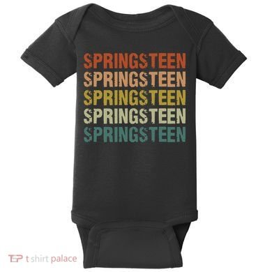 Springsteen Vintage Retro Rock Concert Baby Bodysuit