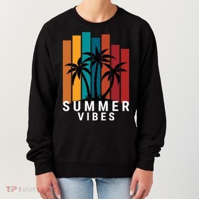 Summer Vibes Retro Palm Tree Women's Sweatshirt