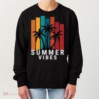 Summer Vibes Retro Palm Tree Women's Sweatshirt thumb 0