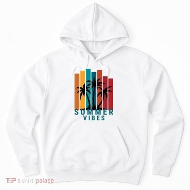 Summer Vibes Retro Palm Tree Hoodie