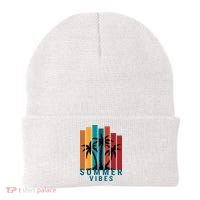 Summer Vibes Retro Palm Tree Beanie thumb 0