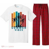 Summer Vibes Retro Palm Tree Pajama Set thumb 0