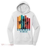 Summer Vibes Retro Palm Tree Women's Hoodie thumb 0