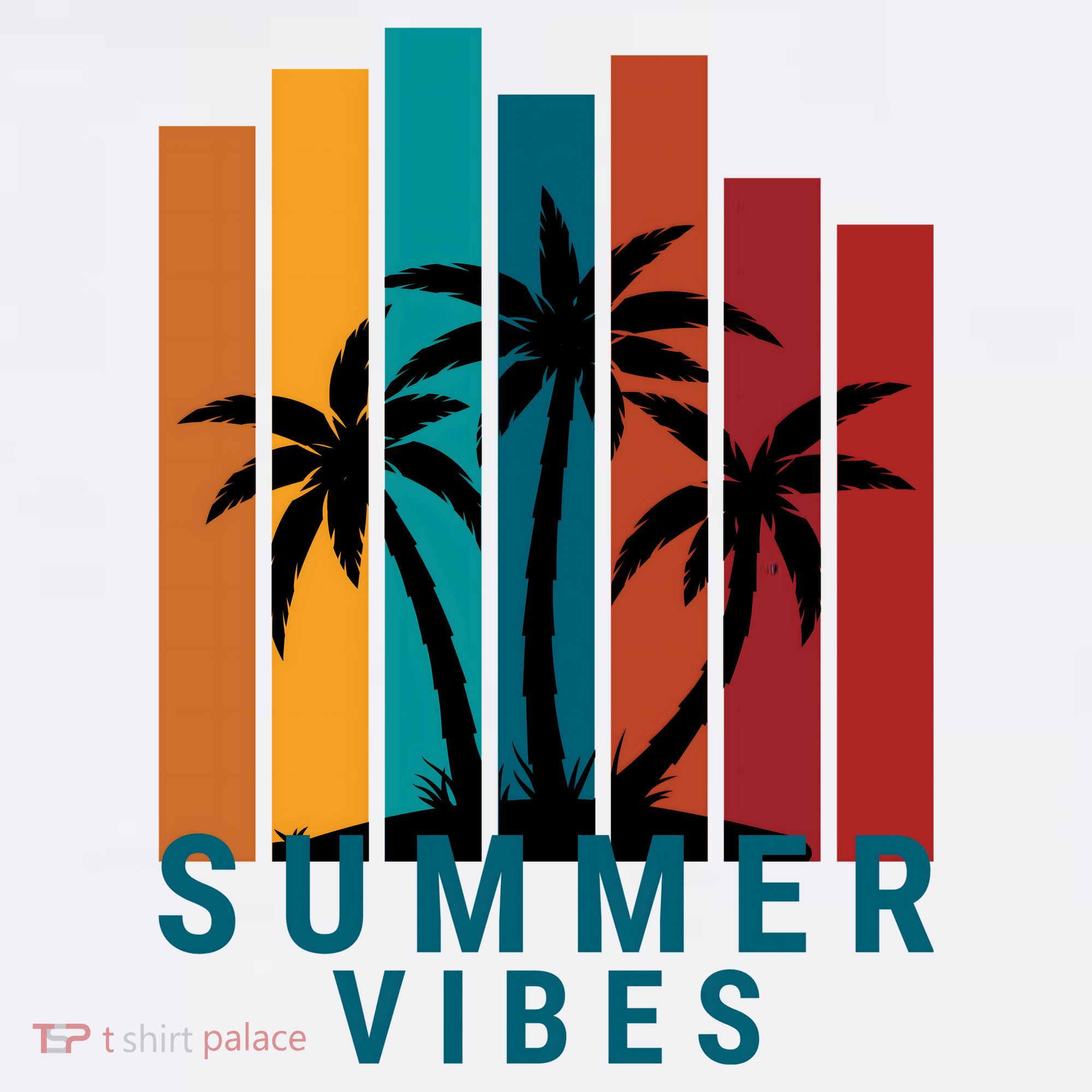 Summer Vibes Retro Palm Tree Women's Hoodie