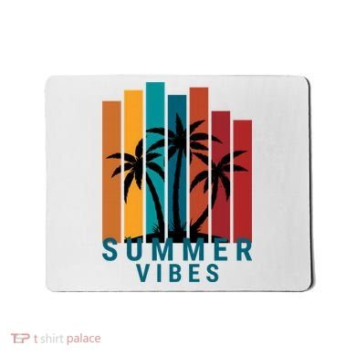 Summer Vibes Retro Palm Tree Mousepad