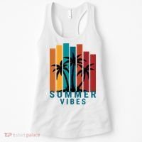 Summer Vibes Retro Palm Tree Women's Tank Top thumb 0