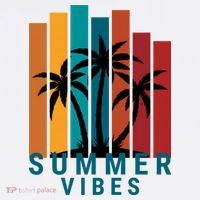 Summer Vibes Retro Palm Tree Golf Towel thumb 3