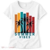 Summer Vibes Retro Palm Tree Women's T-Shirt thumb 0