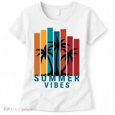 Summer Vibes Retro Palm Tree Women's T-Shirt