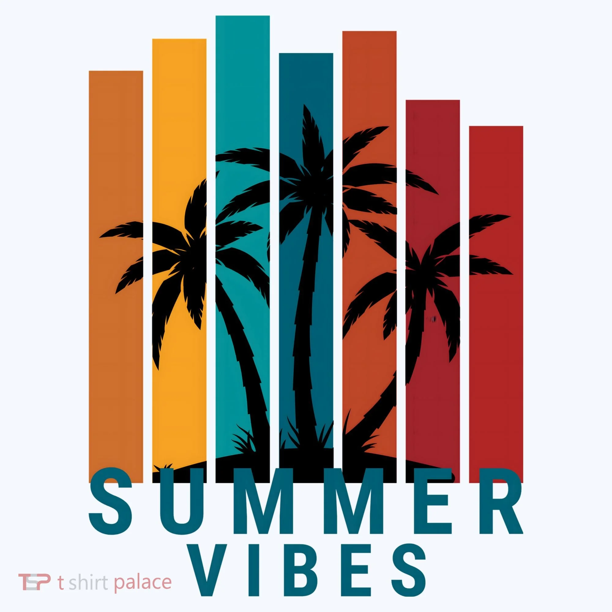 Summer Vibes Retro Palm Tree Women's T-Shirt