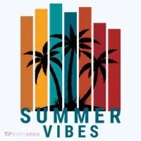 Summer Vibes Retro Palm Tree Kids Hoodie thumb 5