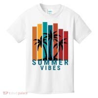 Summer Vibes Retro Palm Tree Kids T-Shirt thumb 0