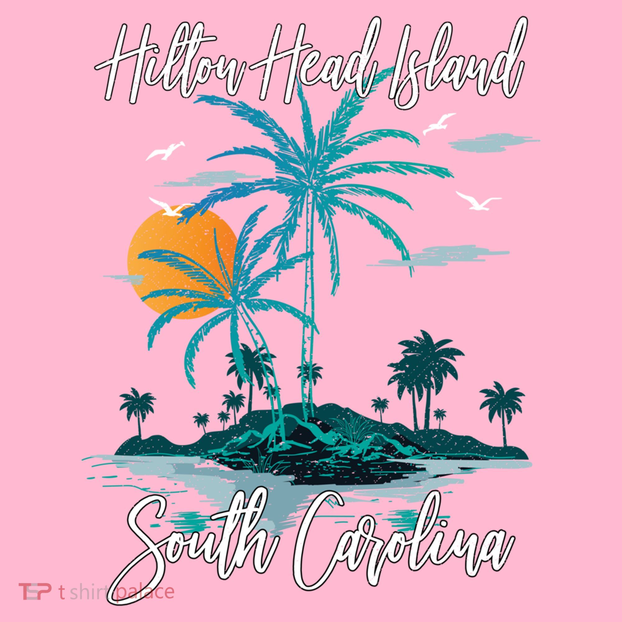 Summer Vacation Retro South Carolina Hilton Head Island Gift Coaster