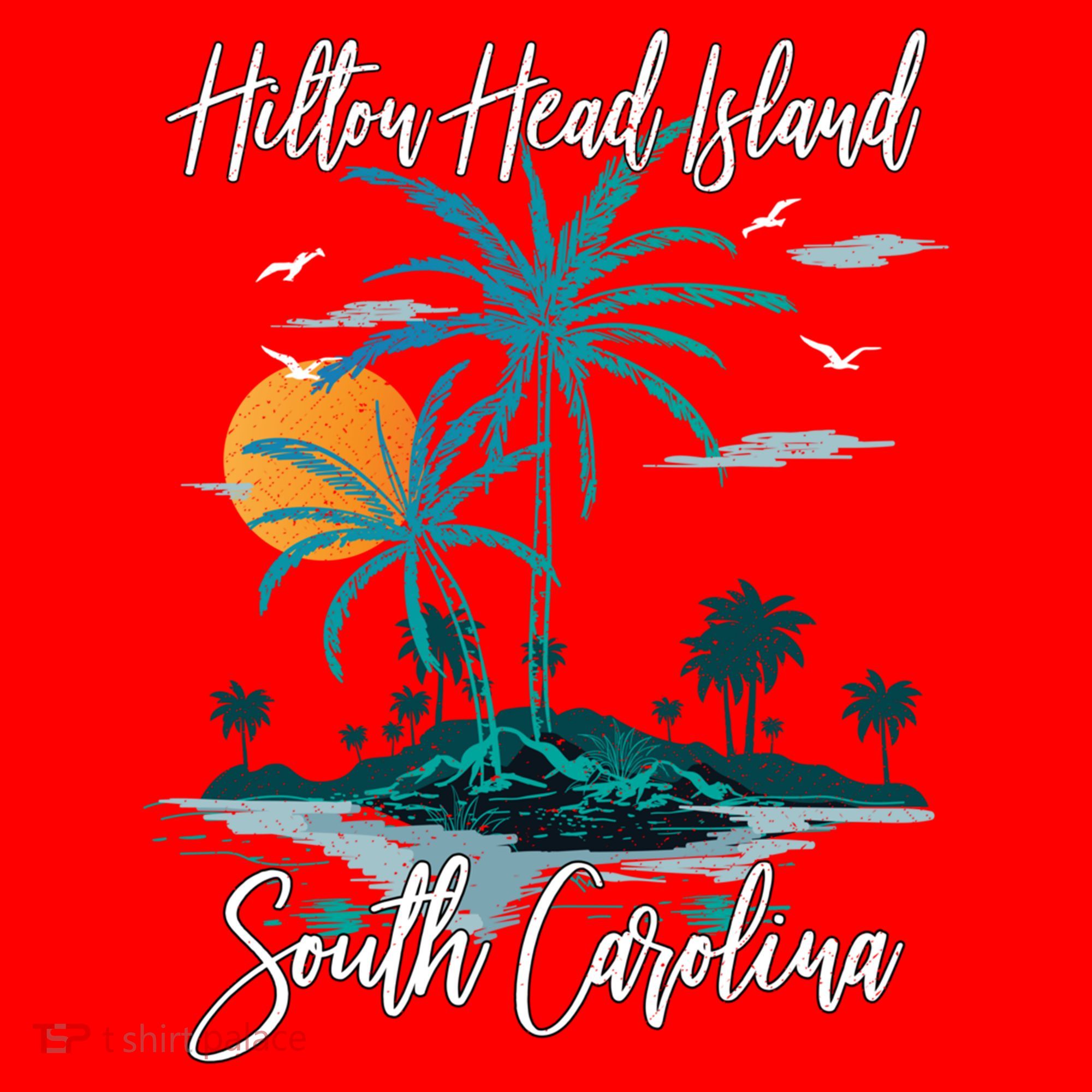 Summer Vacation Retro South Carolina Hilton Head Island Gift Santa Hat