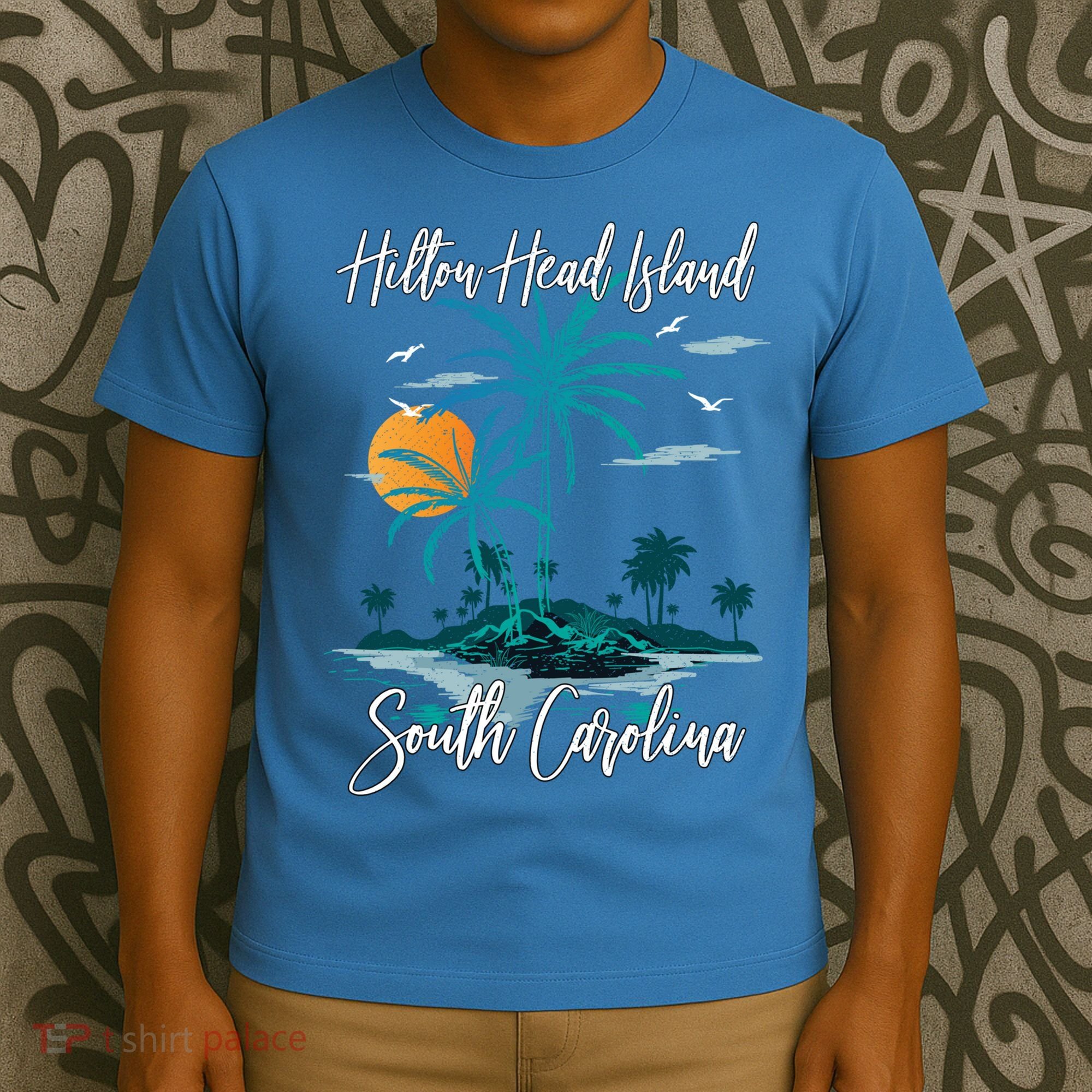 Summer Vacation Retro South Carolina Hilton Head Island Gift T-Shirt