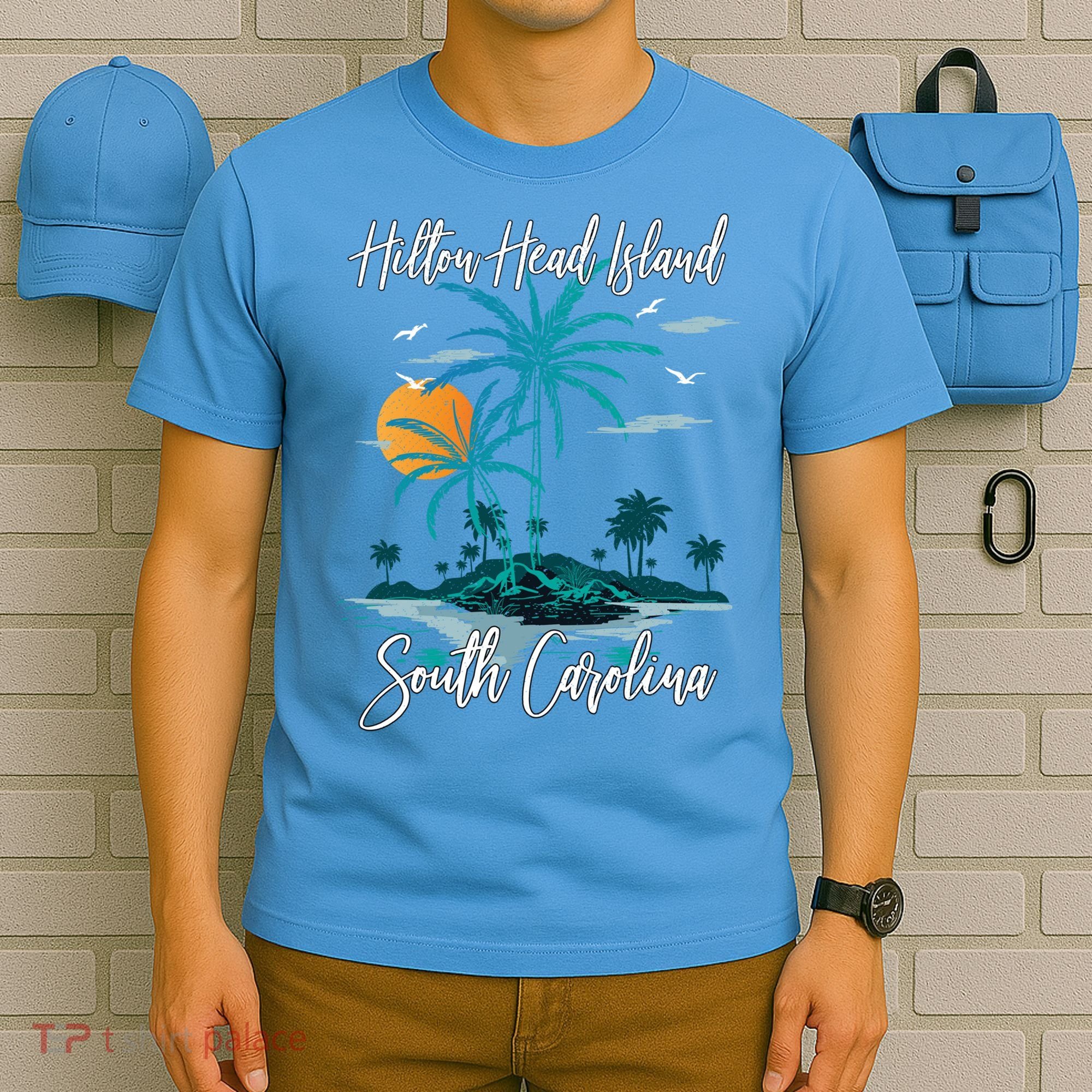 Summer Vacation Retro South Carolina Hilton Head Island Gift T-Shirt