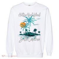 Summer Vacation Retro South Carolina Hilton Head Island Gift Garment-Dyed Sweatshirt thumb 0