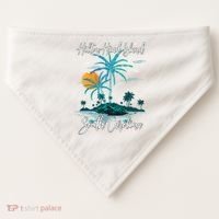 Summer Vacation Retro South Carolina Hilton Head Island Gift USA-Made Doggie Bandana thumb 0