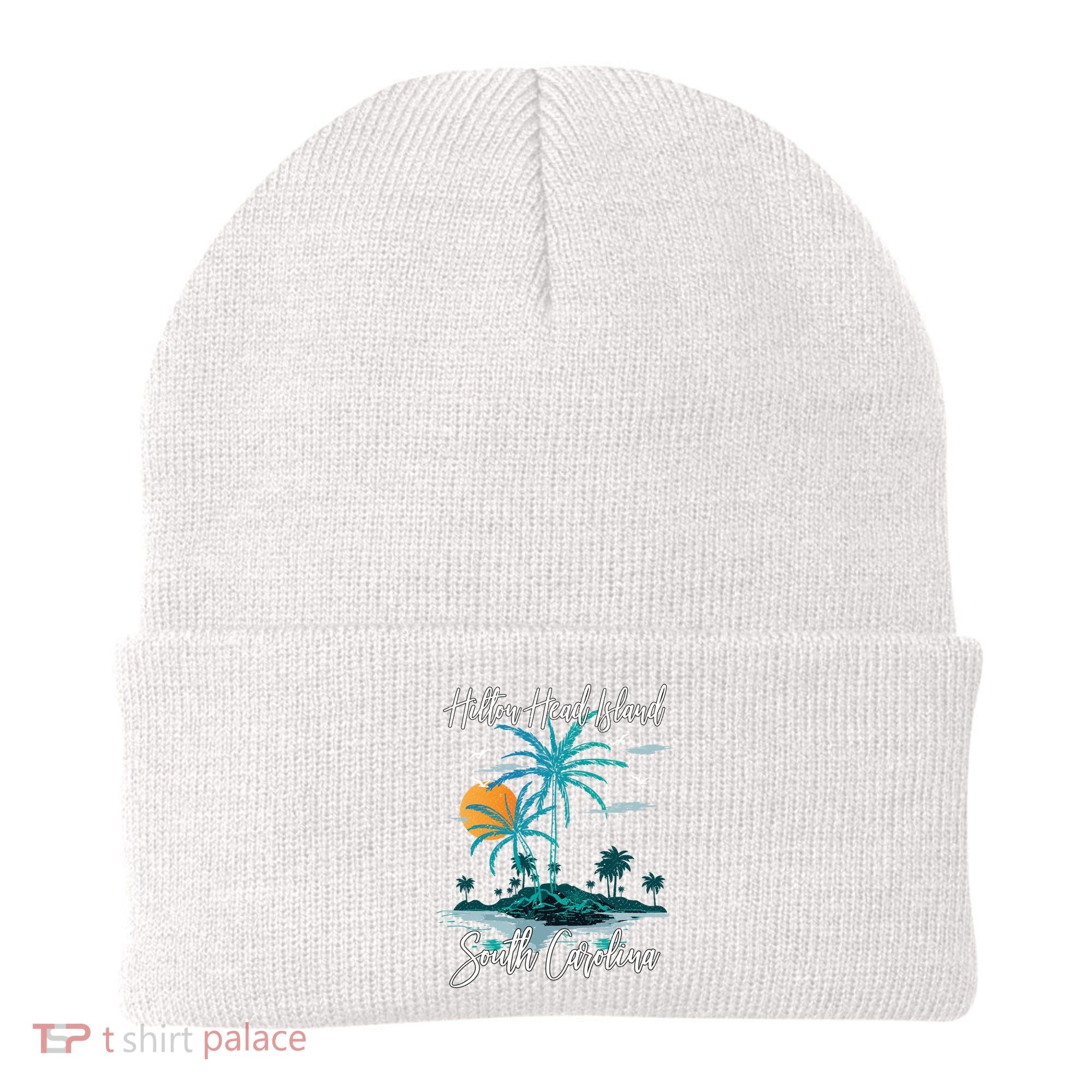 Summer Vacation Retro South Carolina Hilton Head Island Gift Beanie