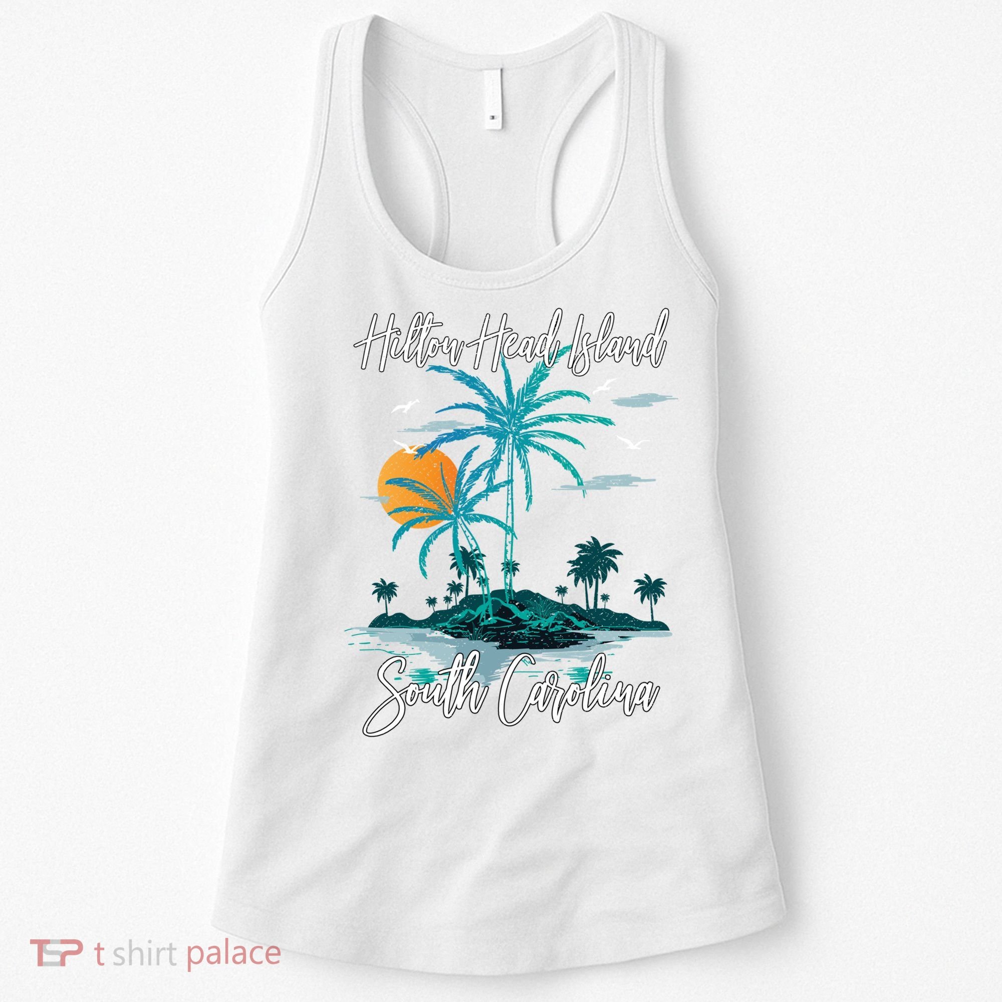 Summer Vacation Retro South Carolina Hilton Head Island Gift Women's Tank Top