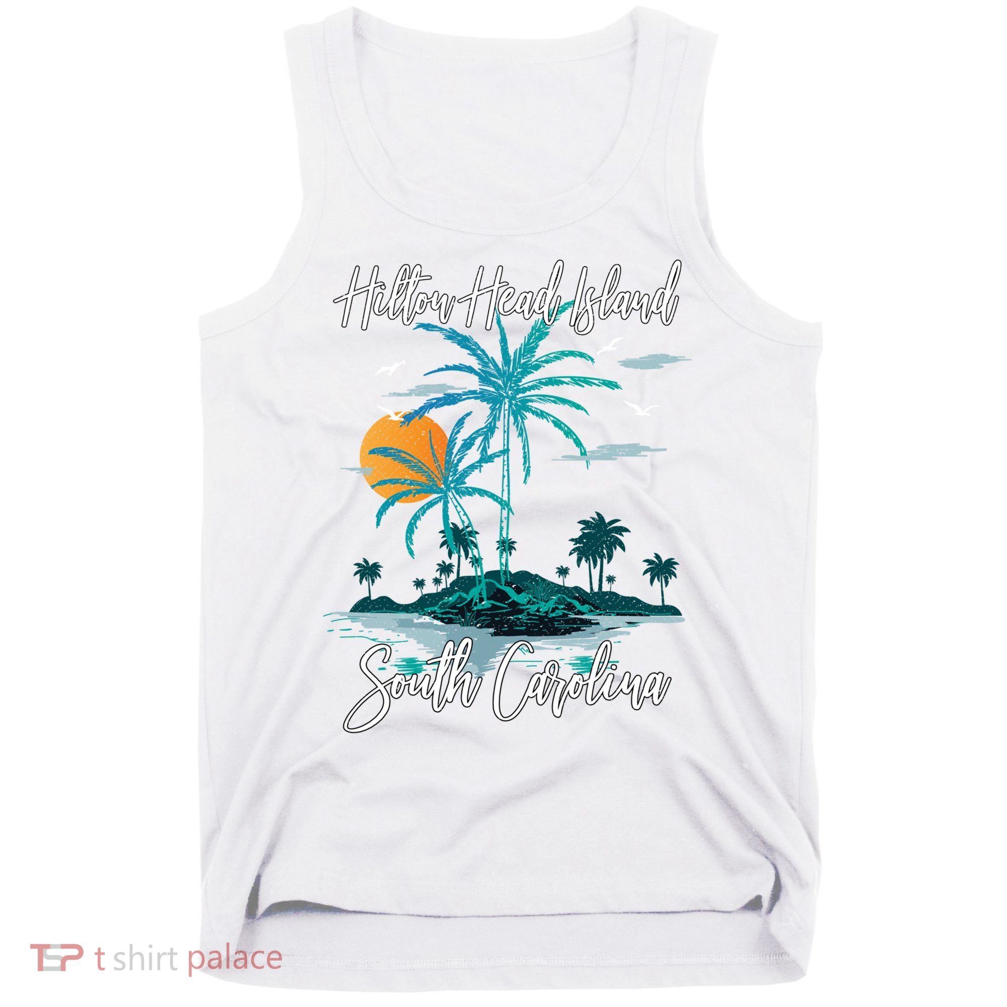 Summer Vacation Retro South Carolina Hilton Head Island Gift Tank Top