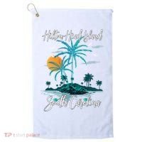 Summer Vacation Retro South Carolina Hilton Head Island Gift Golf Towel thumb 0
