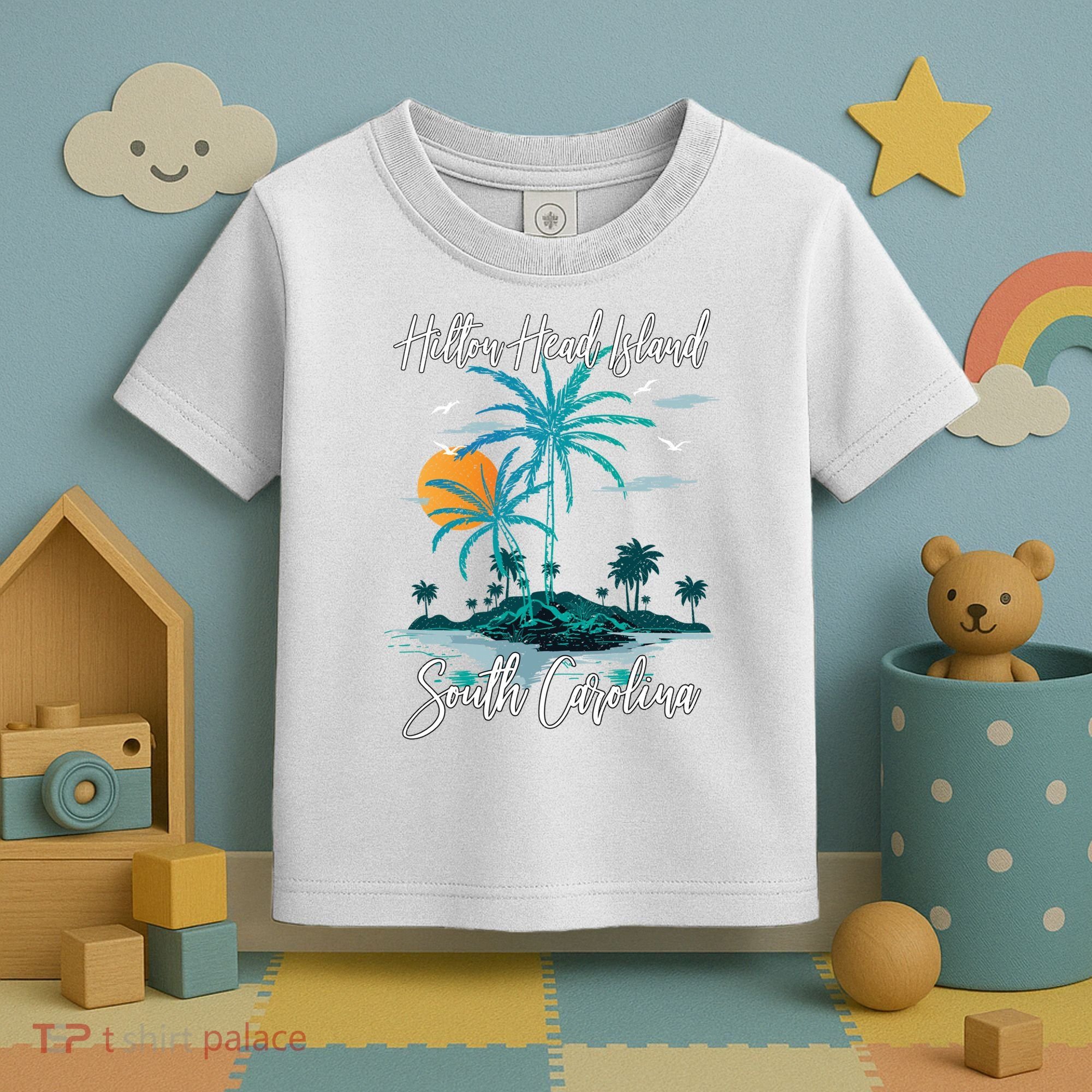 Summer Vacation Retro South Carolina Hilton Head Island Gift Toddler T-Shirt