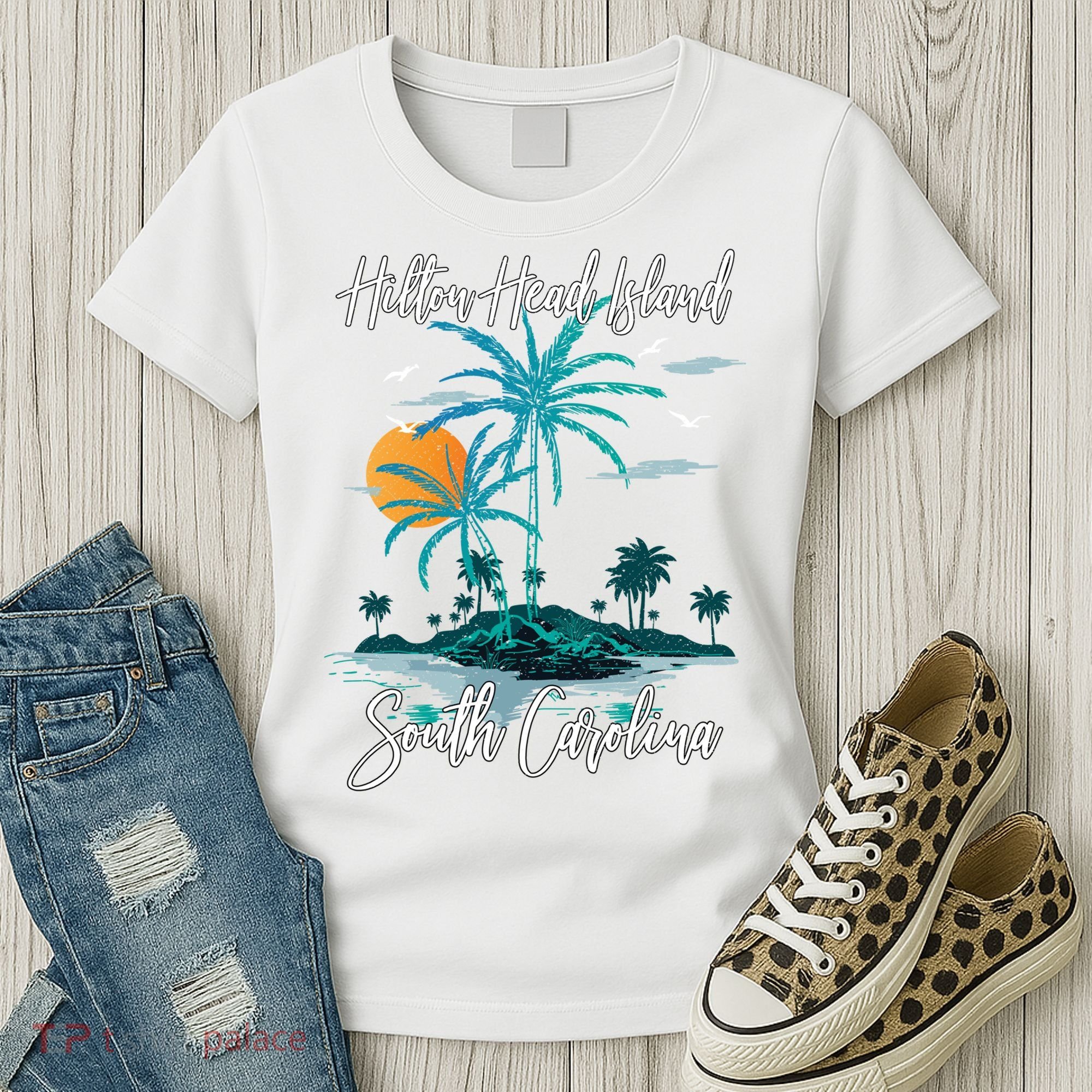 Summer Vacation Retro South Carolina Hilton Head Island Gift Women's T-Shirt