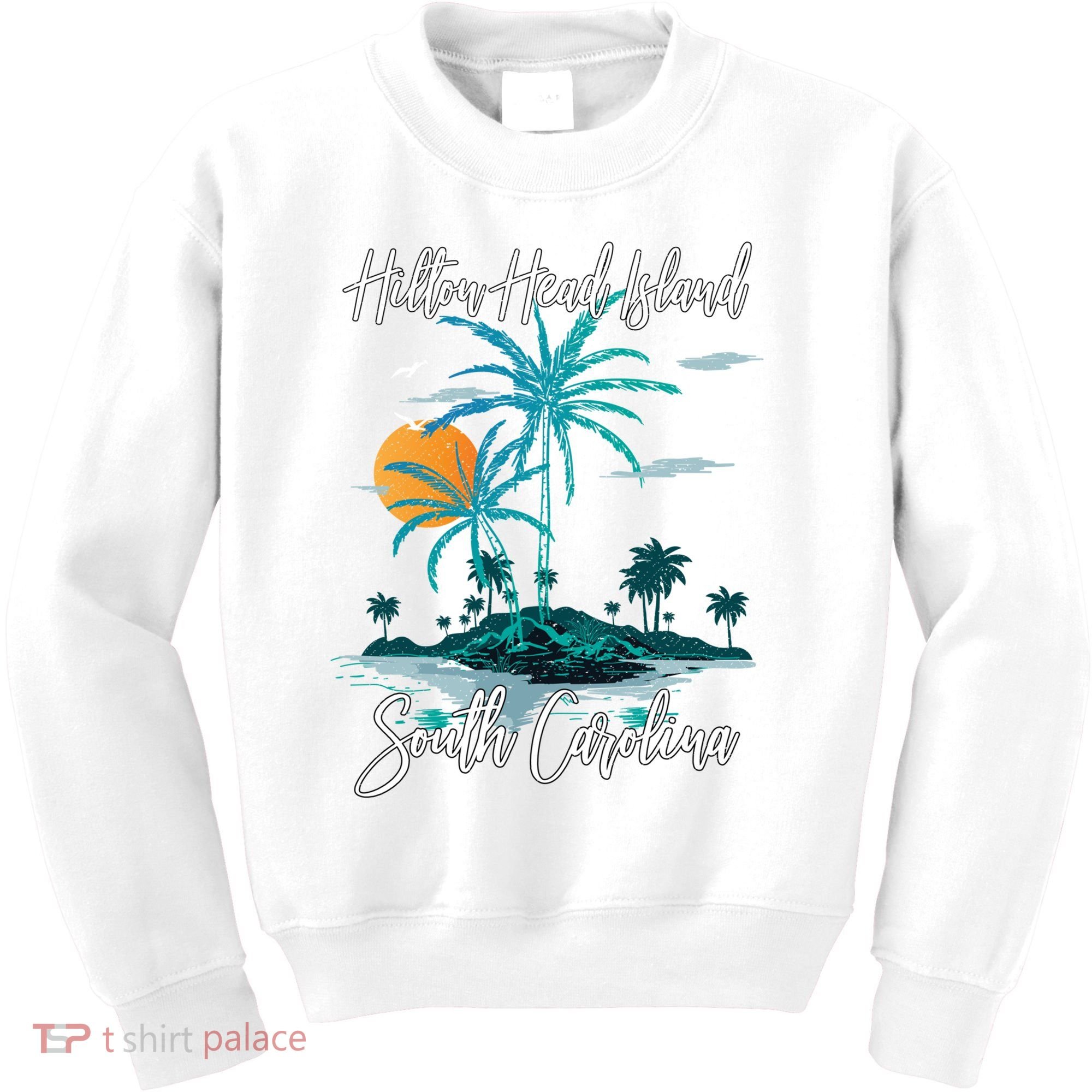 Summer Vacation Retro South Carolina Hilton Head Island Gift Kids Sweatshirt
