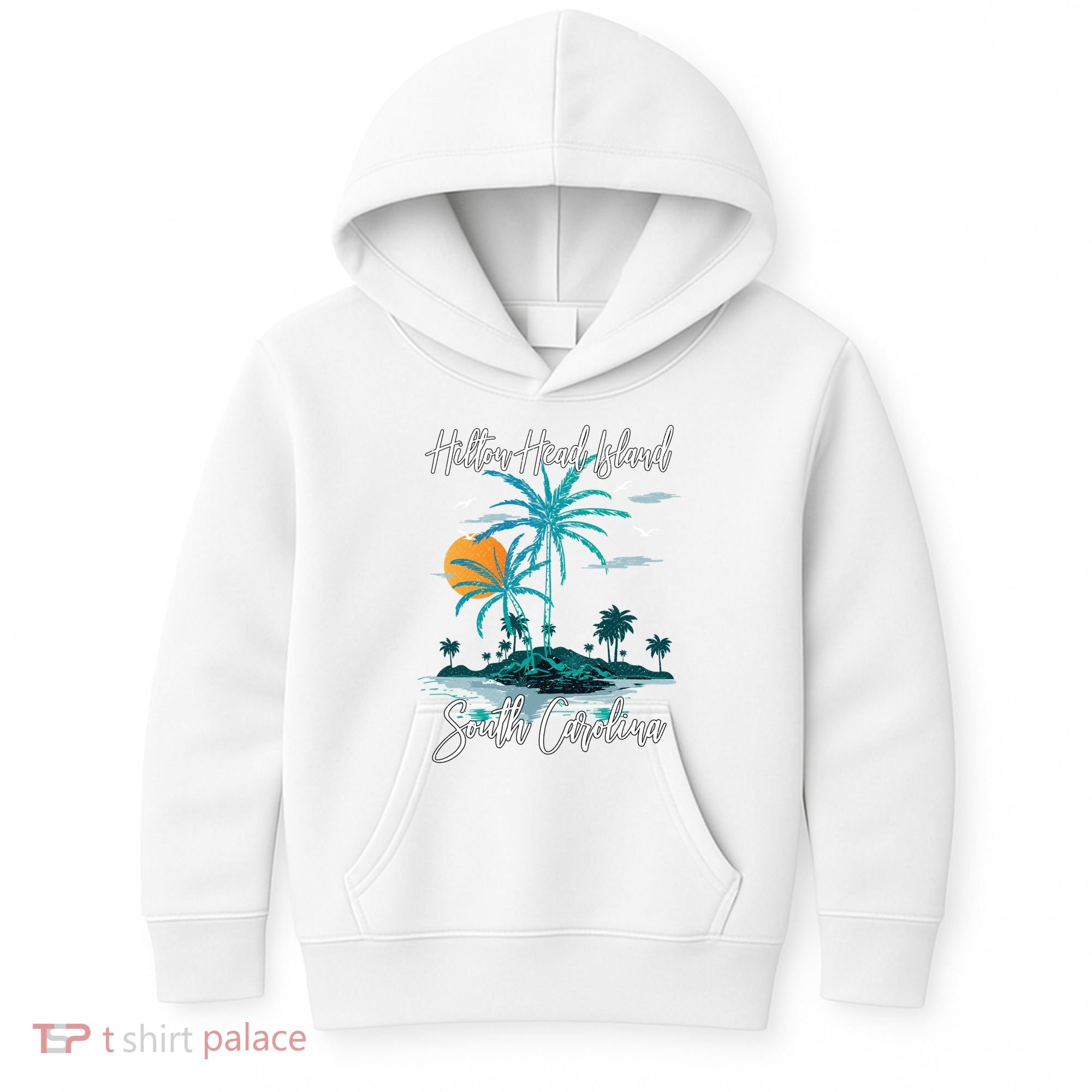 Summer Vacation Retro South Carolina Hilton Head Island Gift Kids Hoodie