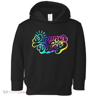 Summer Vibes Retro Colorful Trippy Style Toddler Hoodie