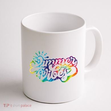 Summer Vibes Retro Colorful Trippy Style Coffee Mug back