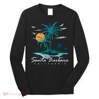 Summer Vacation Retro Sunset California Santa Barbara Long Sleeve Shirt thumb 0