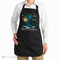 Summer Vacation Retro Sunset California Santa Barbara Apron thumb 2
