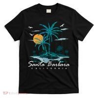 Summer Vacation Retro Sunset California Santa Barbara T-Shirt thumb 0