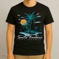 Summer Vacation Retro Sunset California Santa Barbara T-Shirt thumb 3