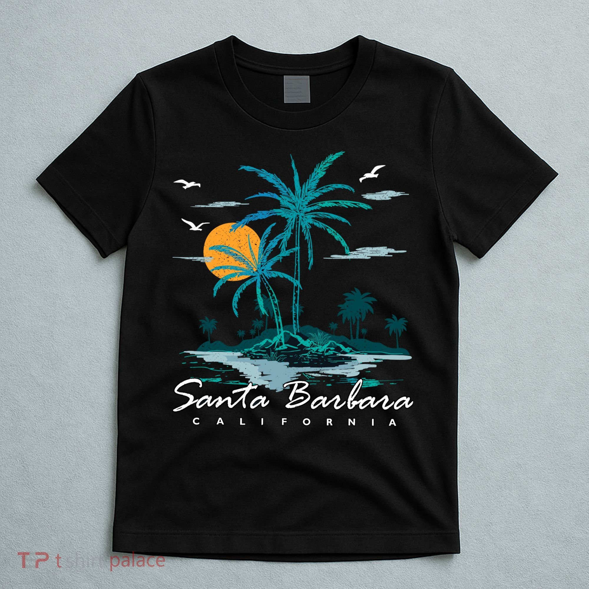 Summer Vacation Retro Sunset California Santa Barbara T-Shirt