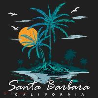 Summer Vacation Retro Sunset California Santa Barbara Beanie thumb 2