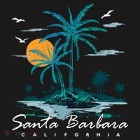 Summer Vacation Retro Sunset California Santa Barbara Women's Hoodie thumb 2