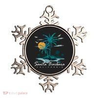 Summer Vacation Retro Sunset California Santa Barbara Ornament thumb 0