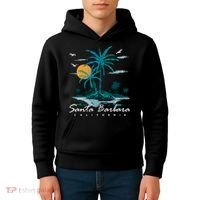 Summer Vacation Retro Sunset California Santa Barbara Kids Hoodie thumb 4