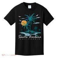 Summer Vacation Retro Sunset California Santa Barbara Kids T-Shirt thumb 0